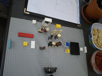 Staging a scene with Lego
